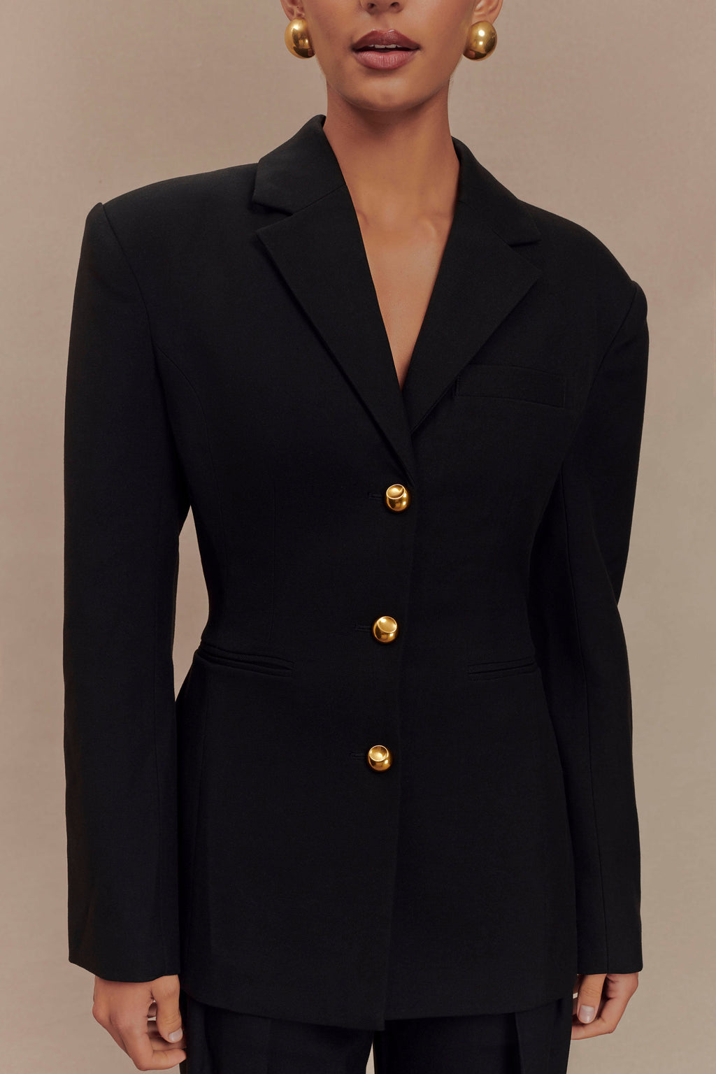 Levauro Bellamy Cinched Blazer - Siyah
