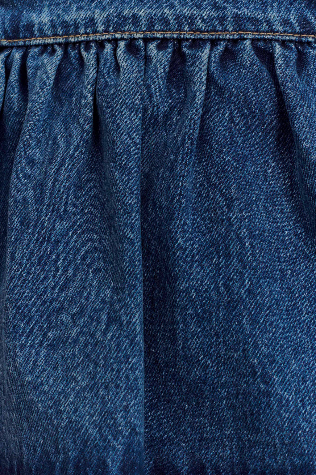 Levauro Pauline Straplez Denim Üst - 90'Lar Mavi