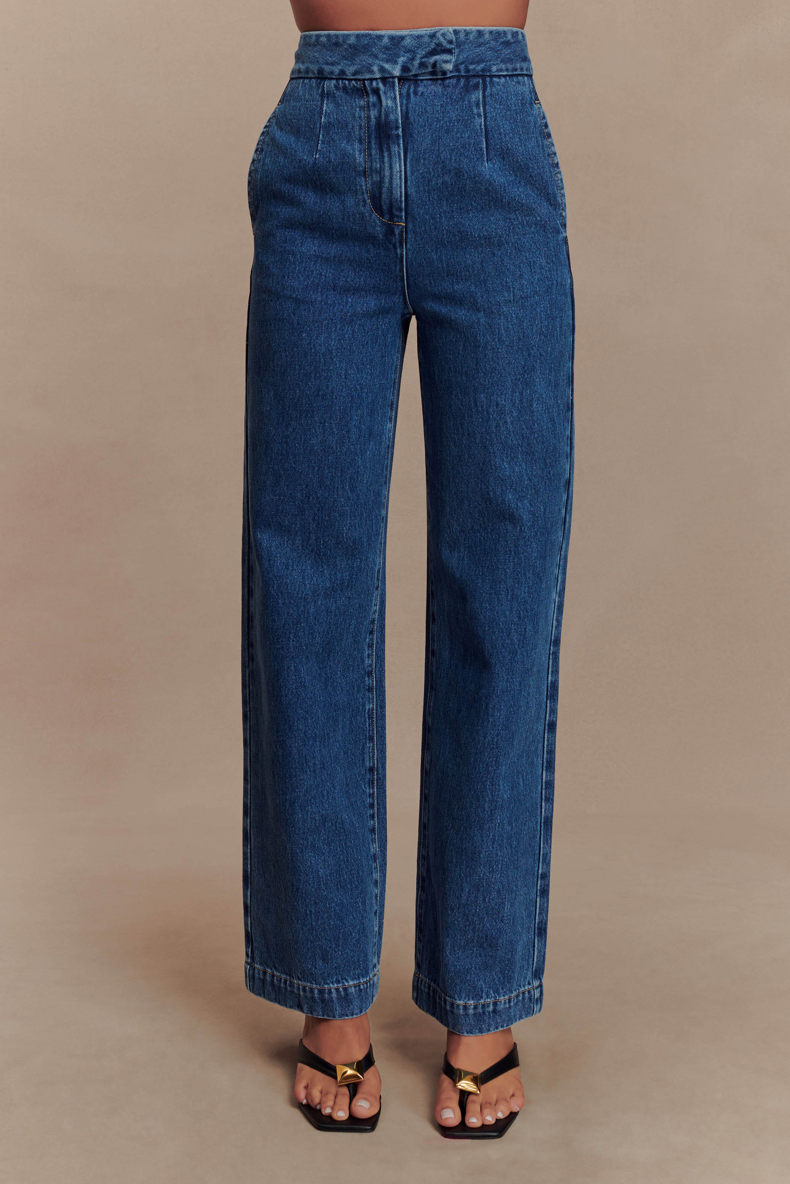 Levauro Rayne Geniş Paça Denim Jean - 90'Lar Mavi