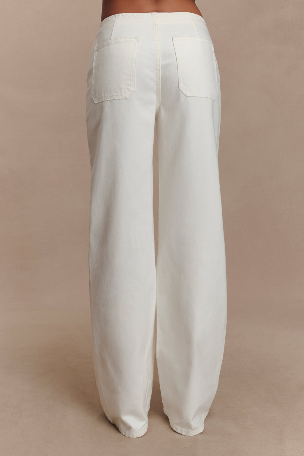 Levauro Caitlin Mid Bel Denim Flare Jeans - Beyaz
