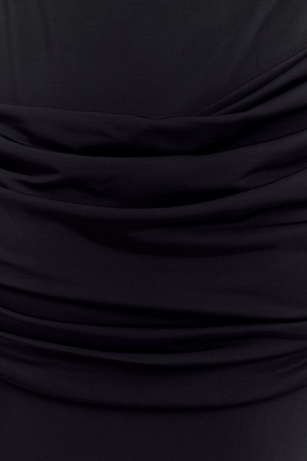 Levauro Henley Slinky Drape Maxi Elbise - Siyah