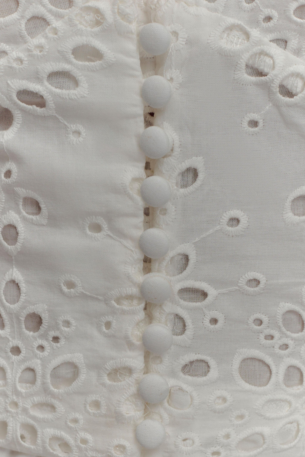 Levauro Arla Kolsuz Broderie Üst - Beyaz