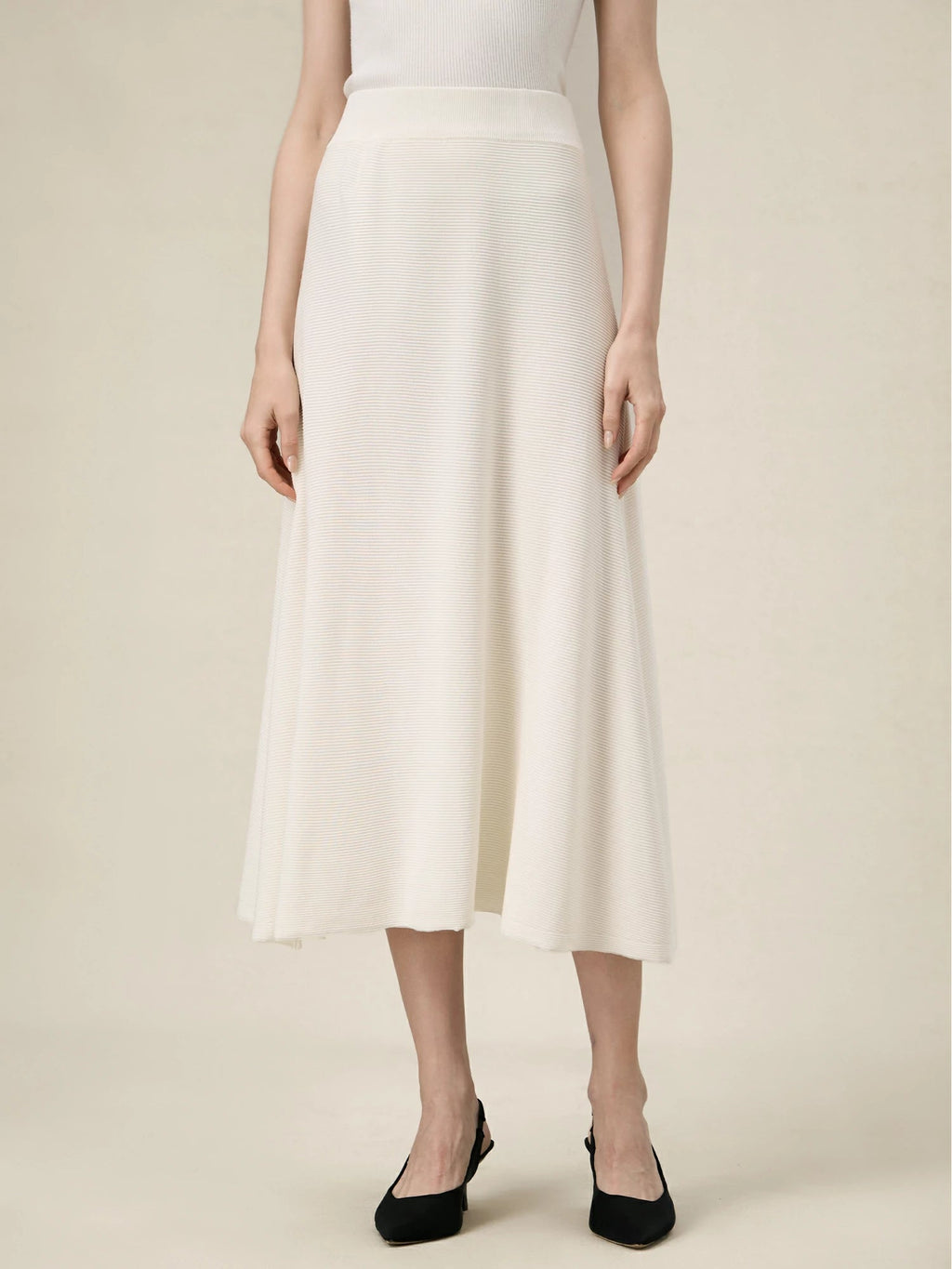 Levauro %100 Lyocell Lastikli Bel A Kesim Örme Etek