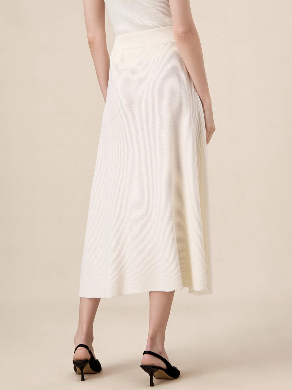 Levauro %100 Lyocell Lastikli Bel A Kesim Örme Etek