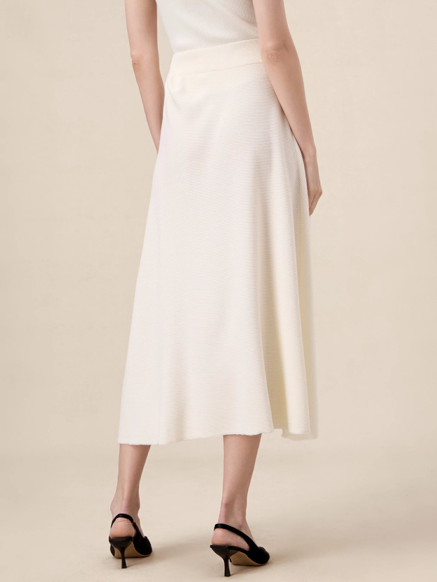 Levauro %100 Lyocell Lastikli Bel A Kesim Örme Etek