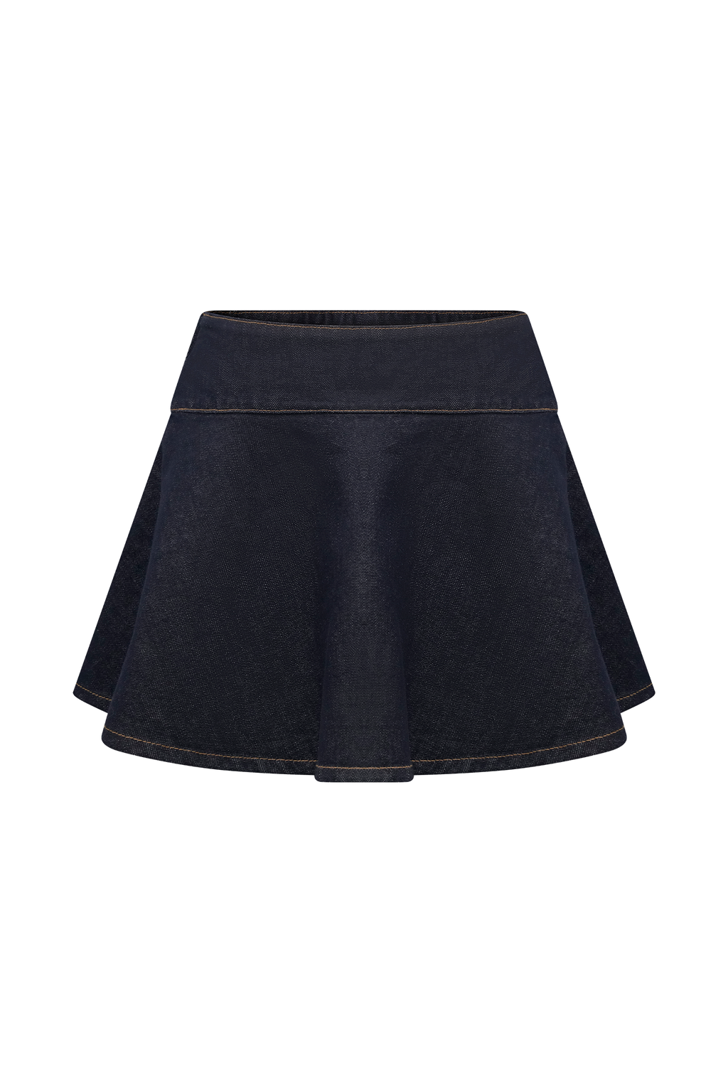 Levauro Arista Denim Mini Etek - Yıkanmış İndigo Mavi