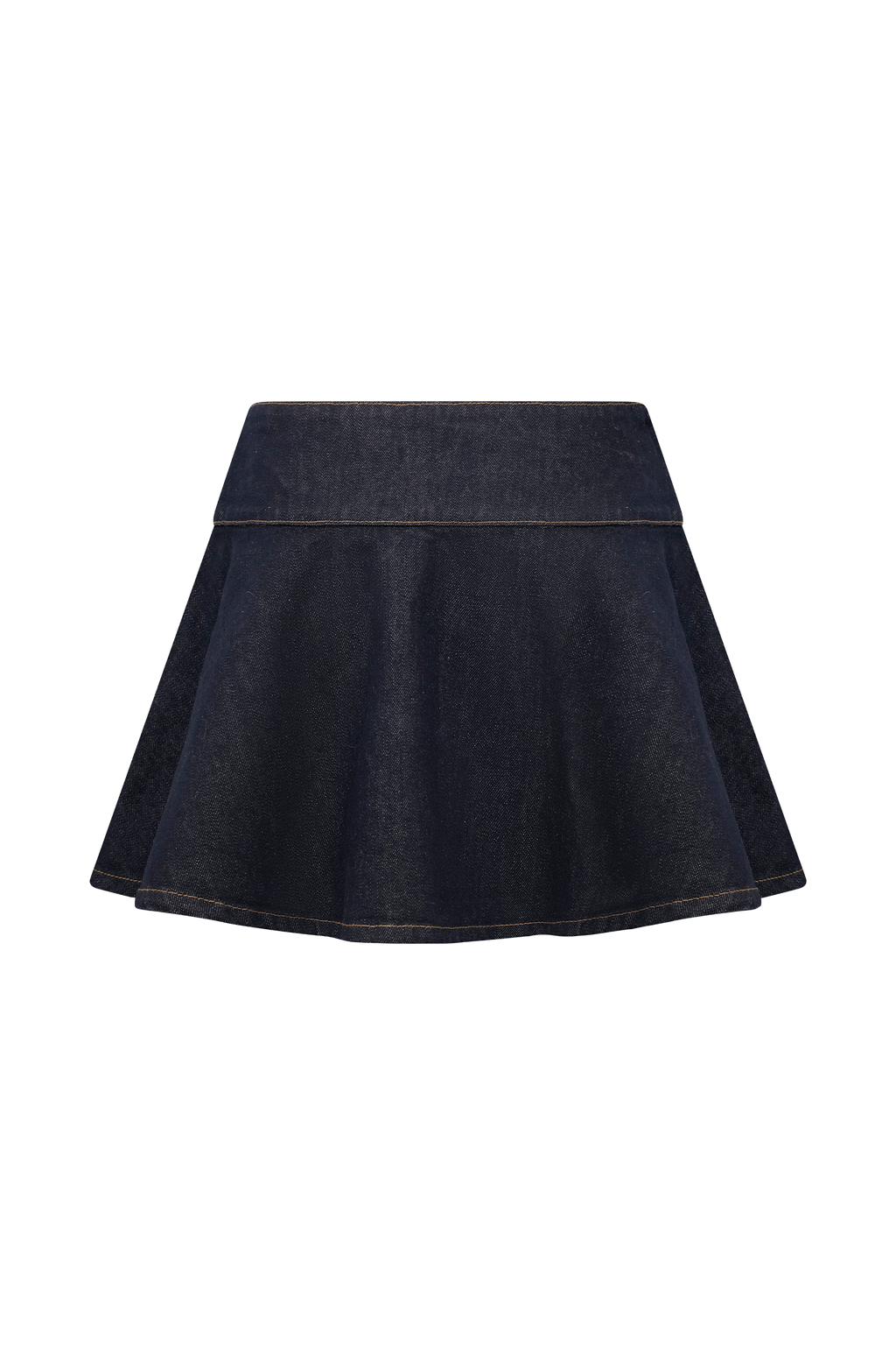 Levauro Arista Denim Mini Etek - Yıkanmış İndigo Mavi