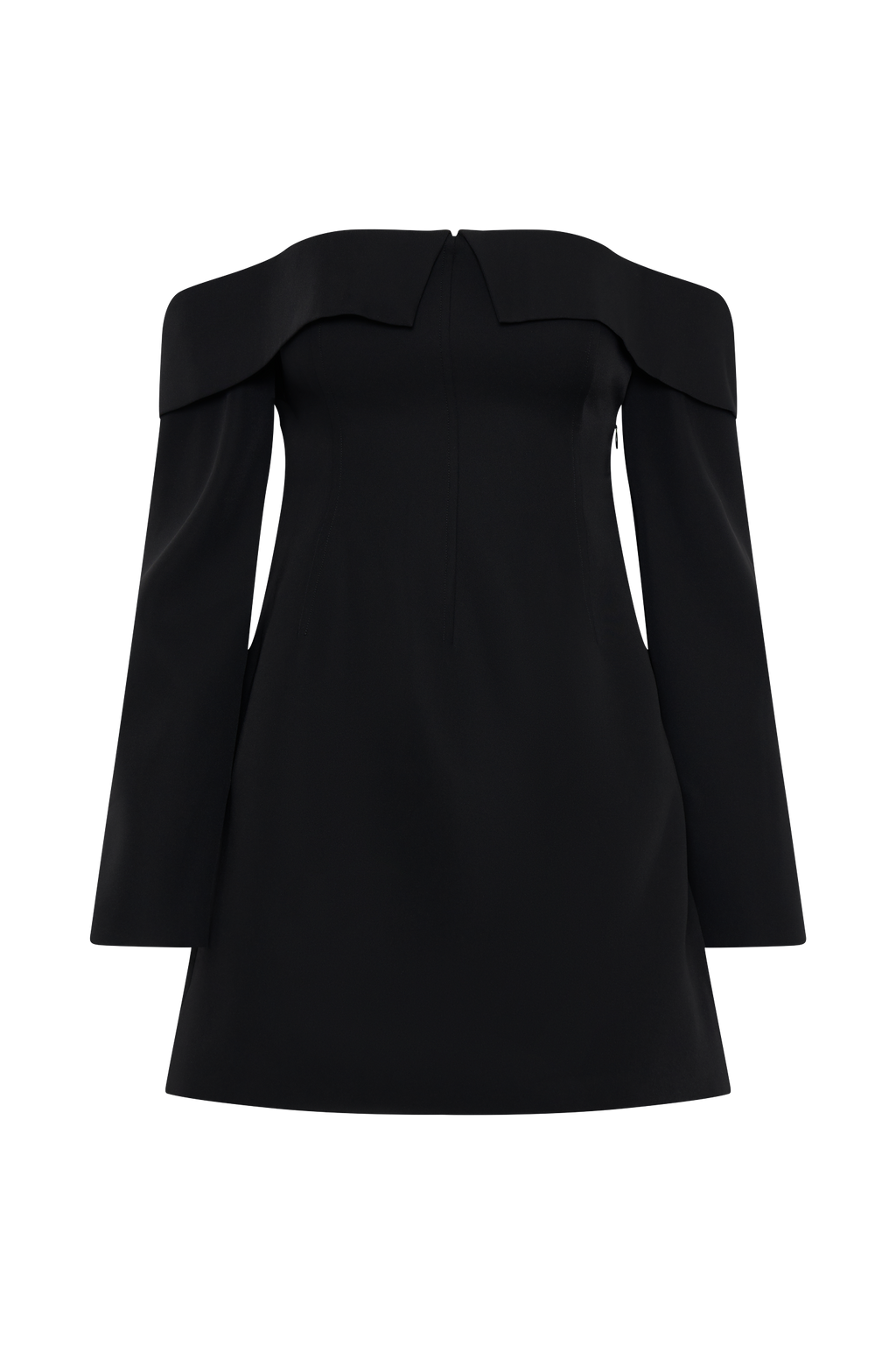 Levauro Hugo Suiting Düşük Omuz Mini Elbise - Siyah