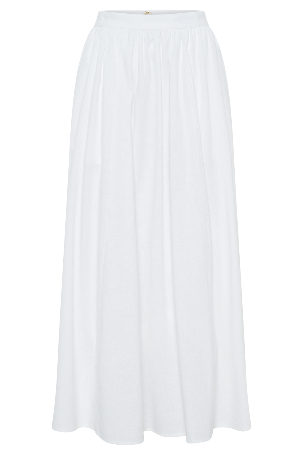 Levauro Clarence Keten A-Line Maxi Etek - Beyaz