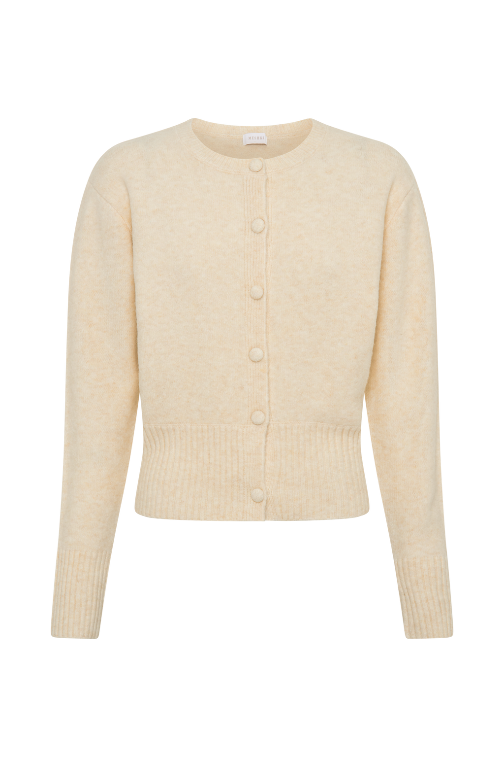 Levauro Genevieve Oversize Triko Hırka - Krem Marle