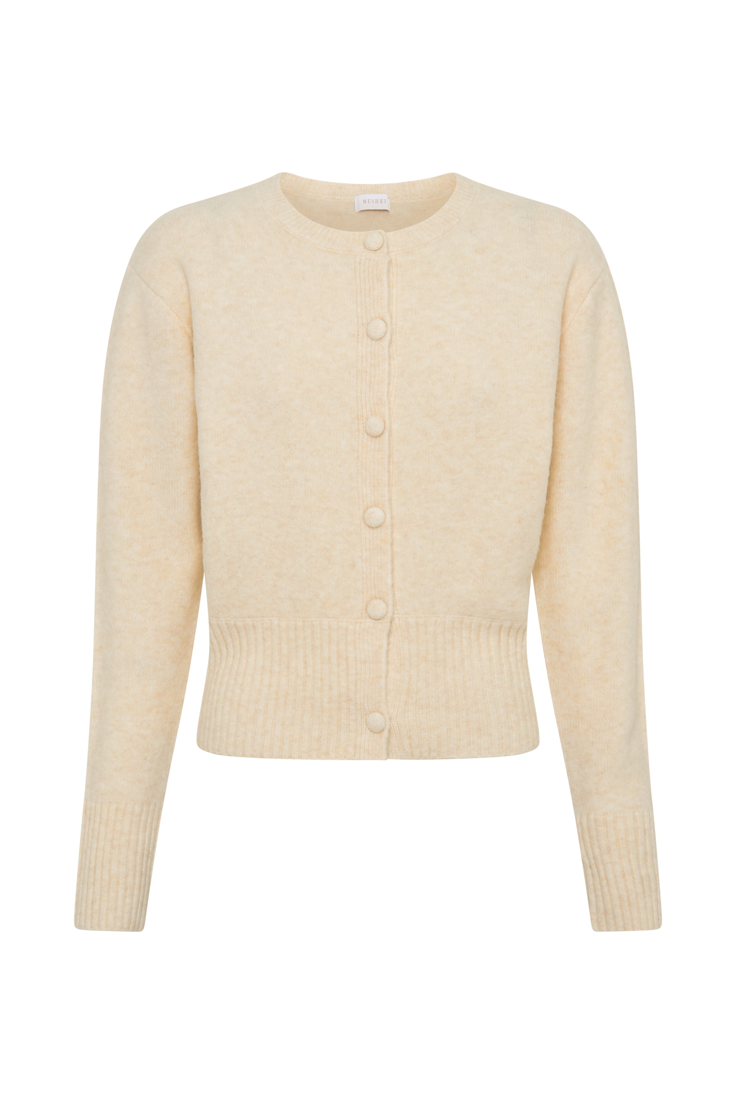 Levauro Genevieve Oversize Triko Hırka - Krem Marle