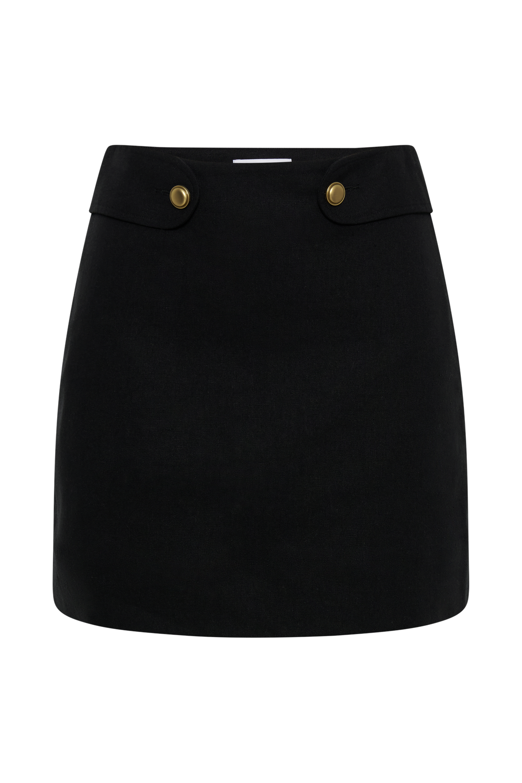 Levauro Marquette Keten Mini Etek - Siyah