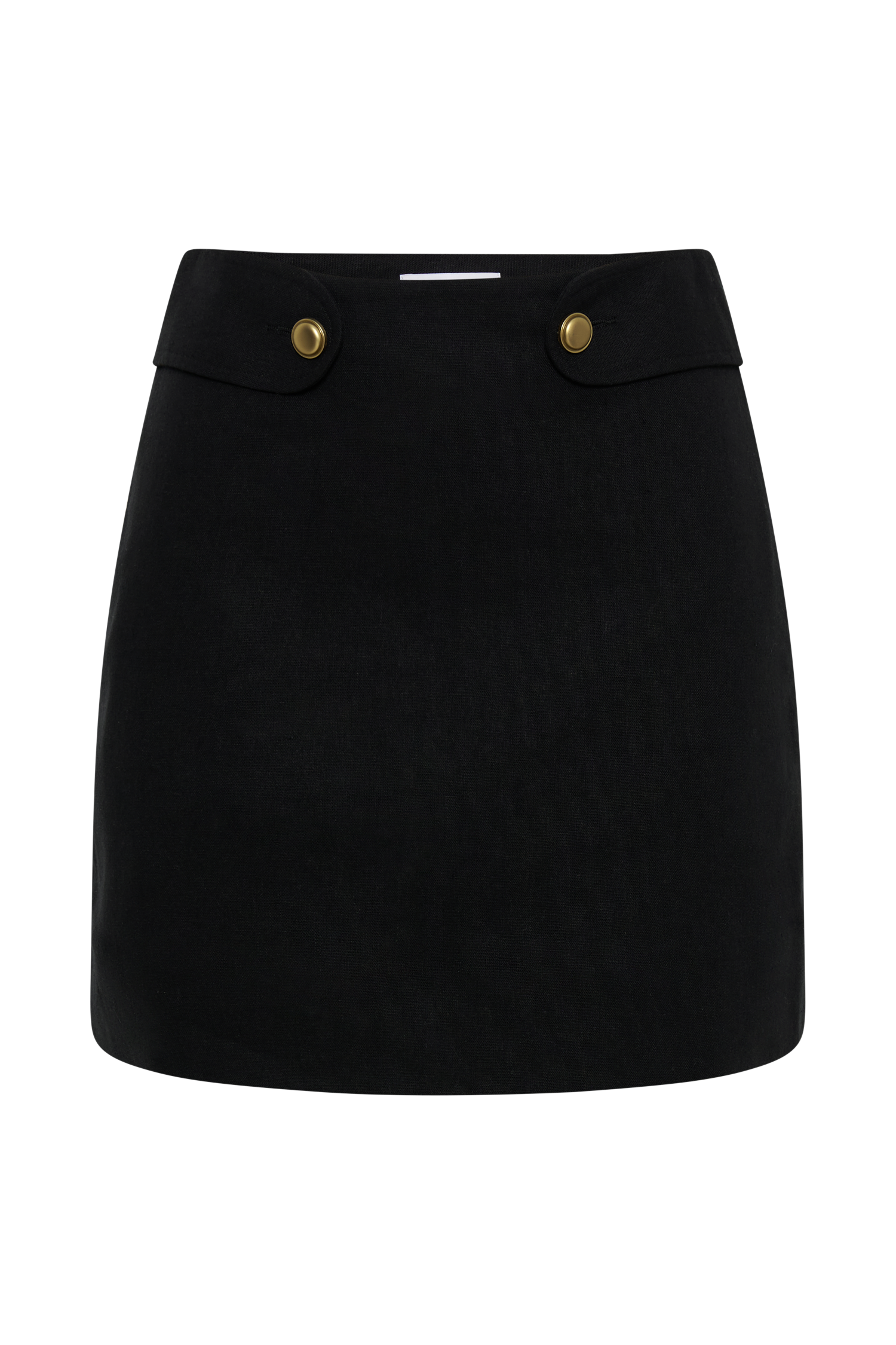 Levauro Marquette Keten Mini Etek - Siyah