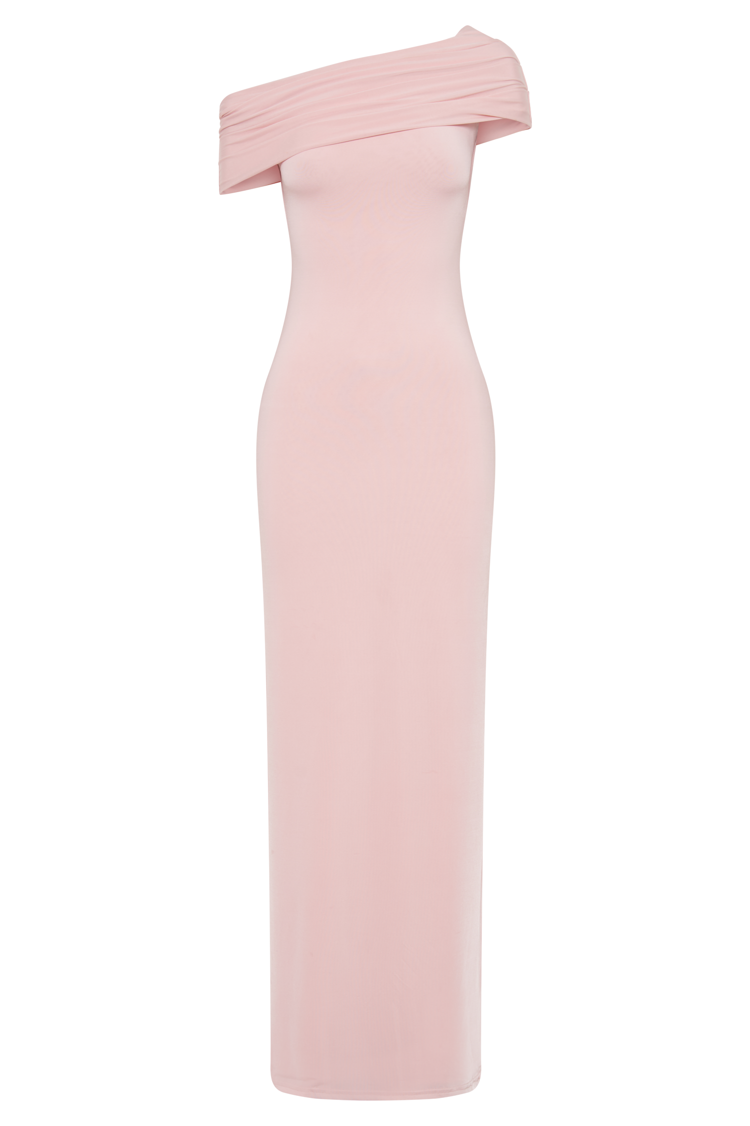 Levauro  Cassandra Düşük Omuzlu Dar Maxi Elbise - Soluk Pembe