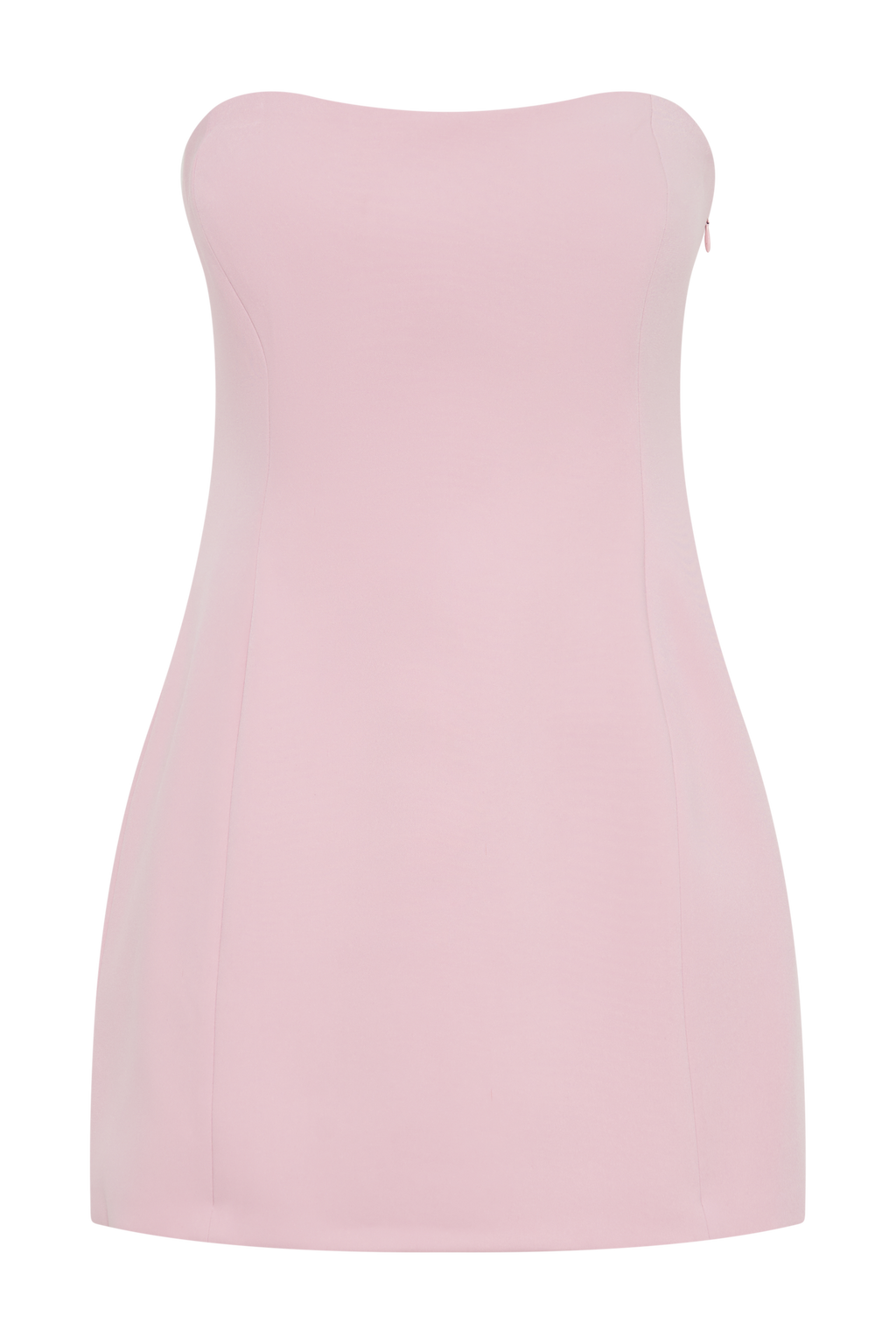 Levauro  Neeka Straplez Arkası Fiyonklu Mini Elbise - Pembe