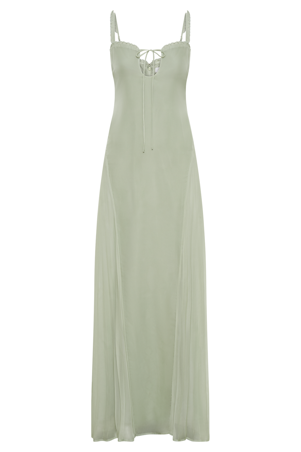 Levauro  Saira Şifon Maxi Elbise - Pastel Yeşil