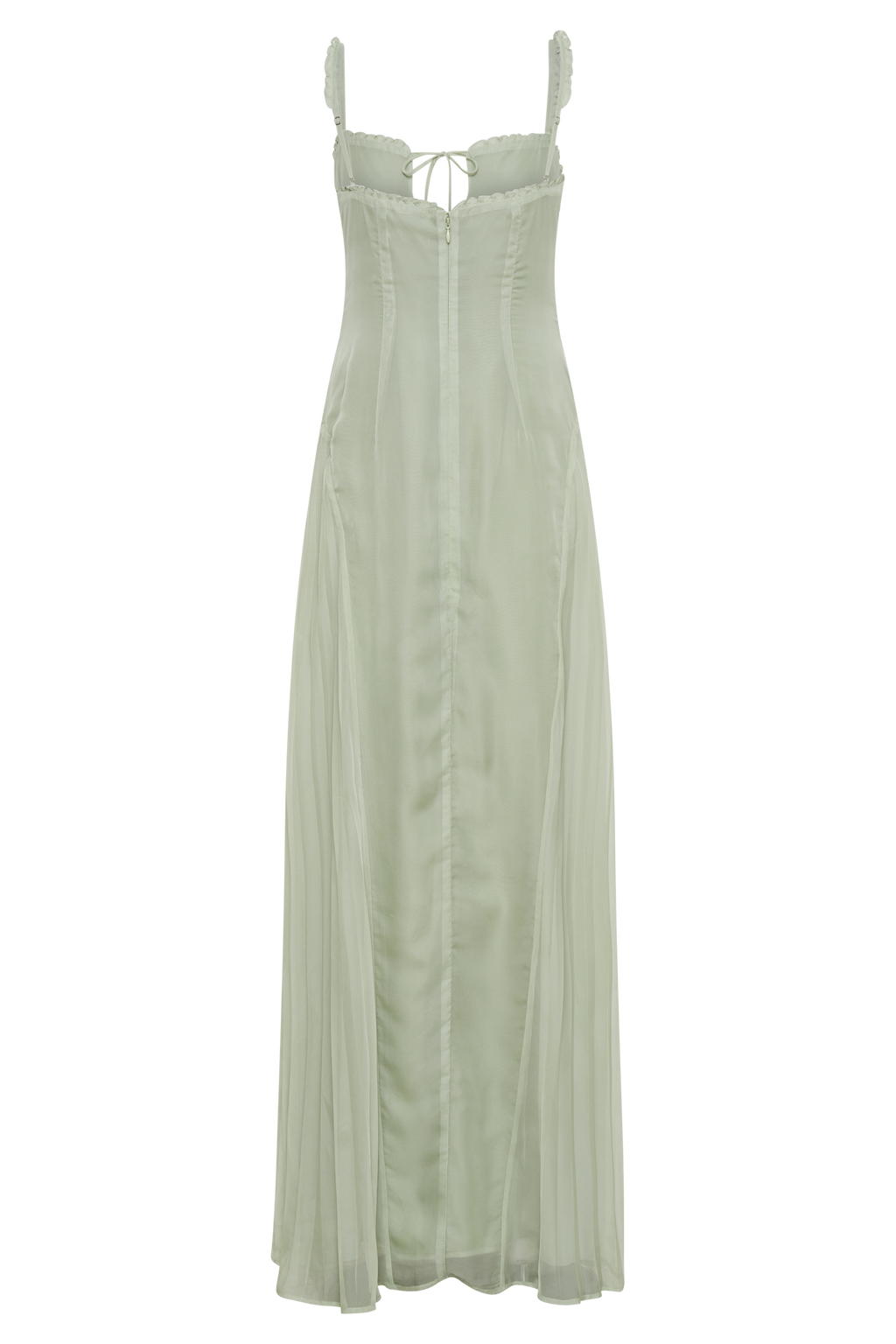 Levauro  Saira Şifon Maxi Elbise - Pastel Yeşil