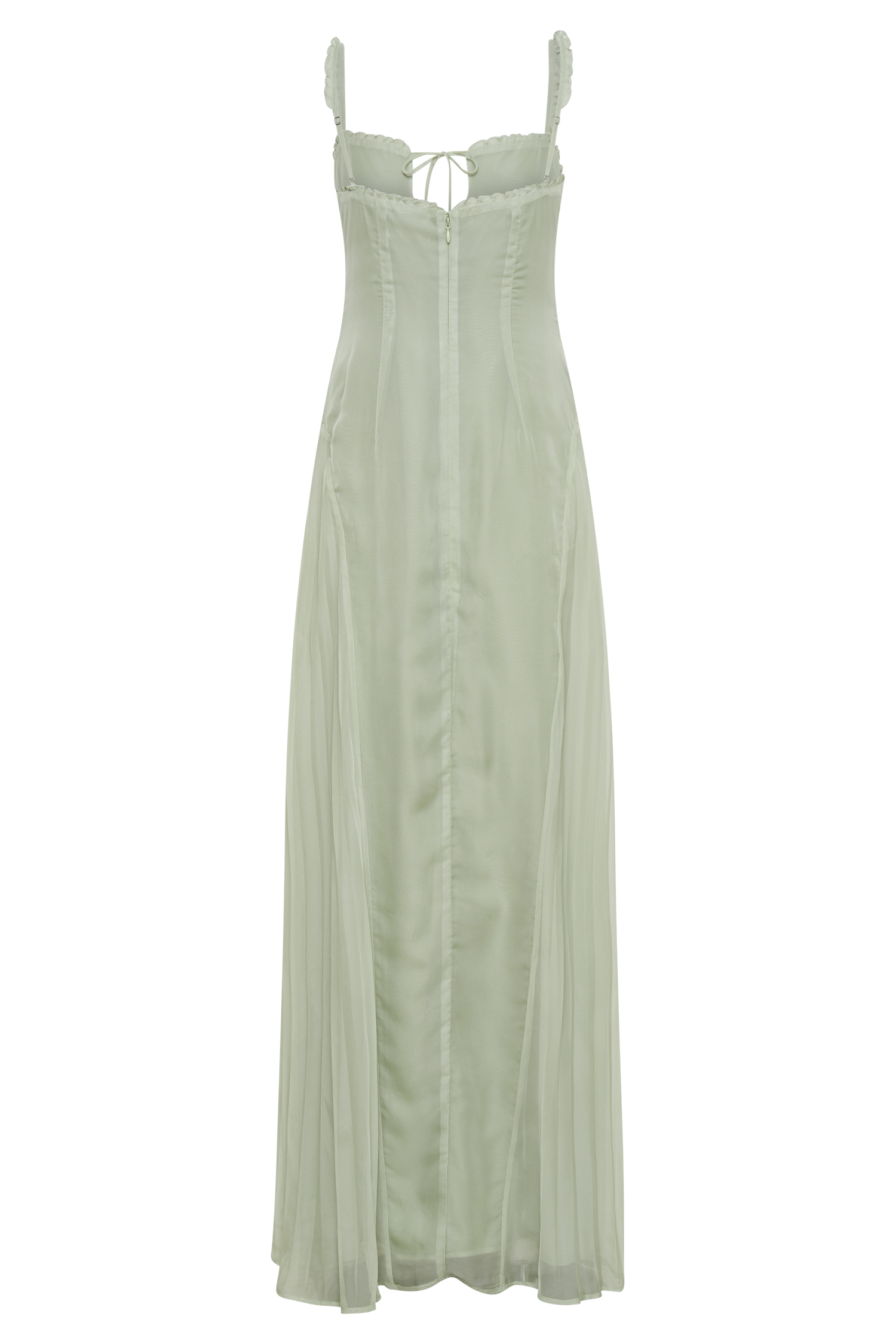 Levauro  Saira Şifon Maxi Elbise - Pastel Yeşil