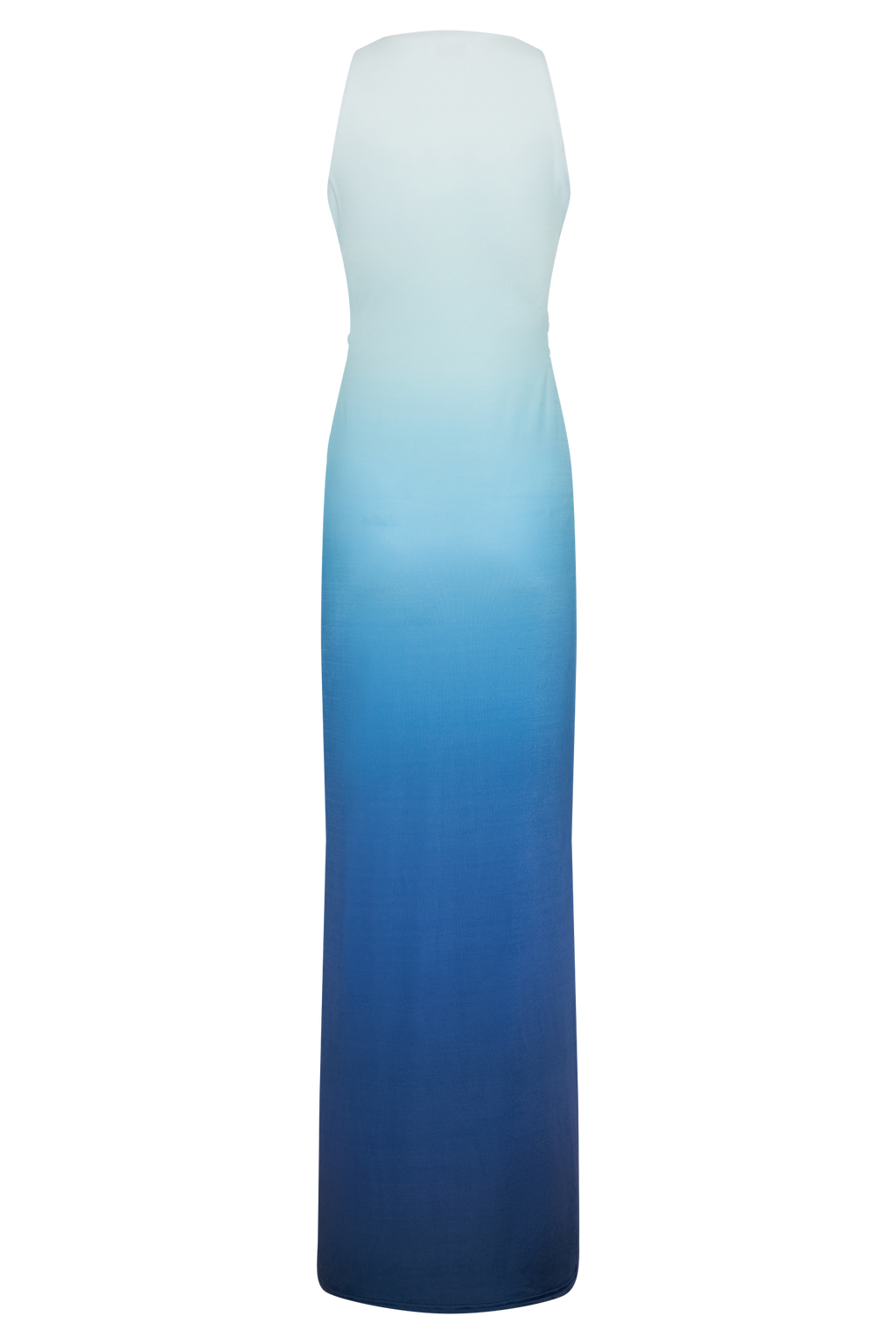 Levauro  Stella Drapeli Dar Maxi Elbise - Ombre Mavi