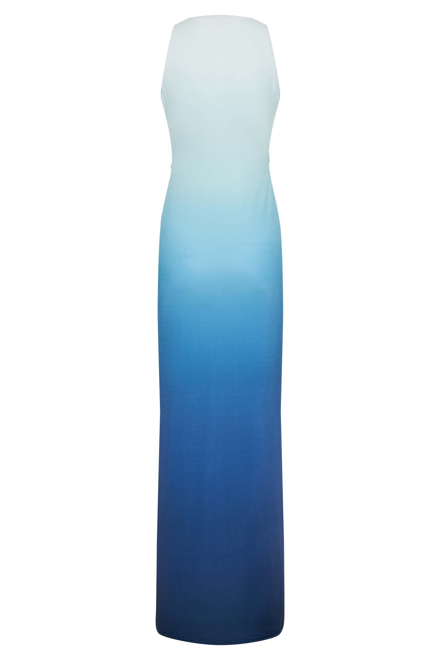 Levauro  Stella Drapeli Dar Maxi Elbise - Ombre Mavi