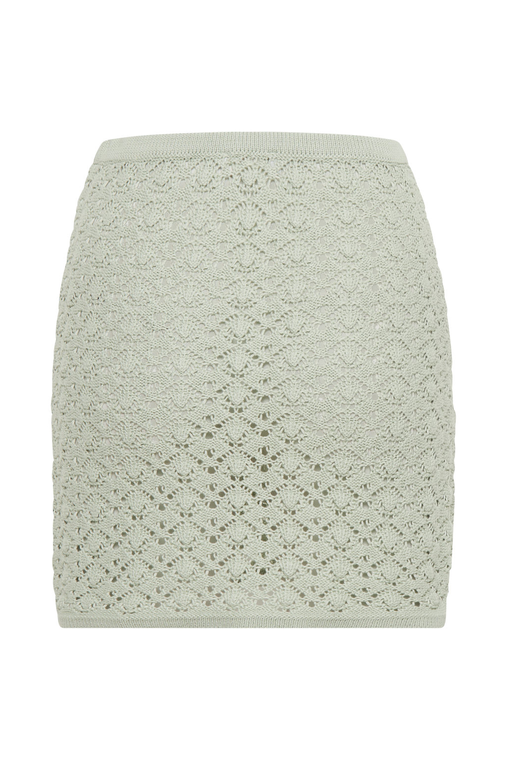 Levauro  Murphy A-Line Örgü Mini Etek - Pastel Yeşil