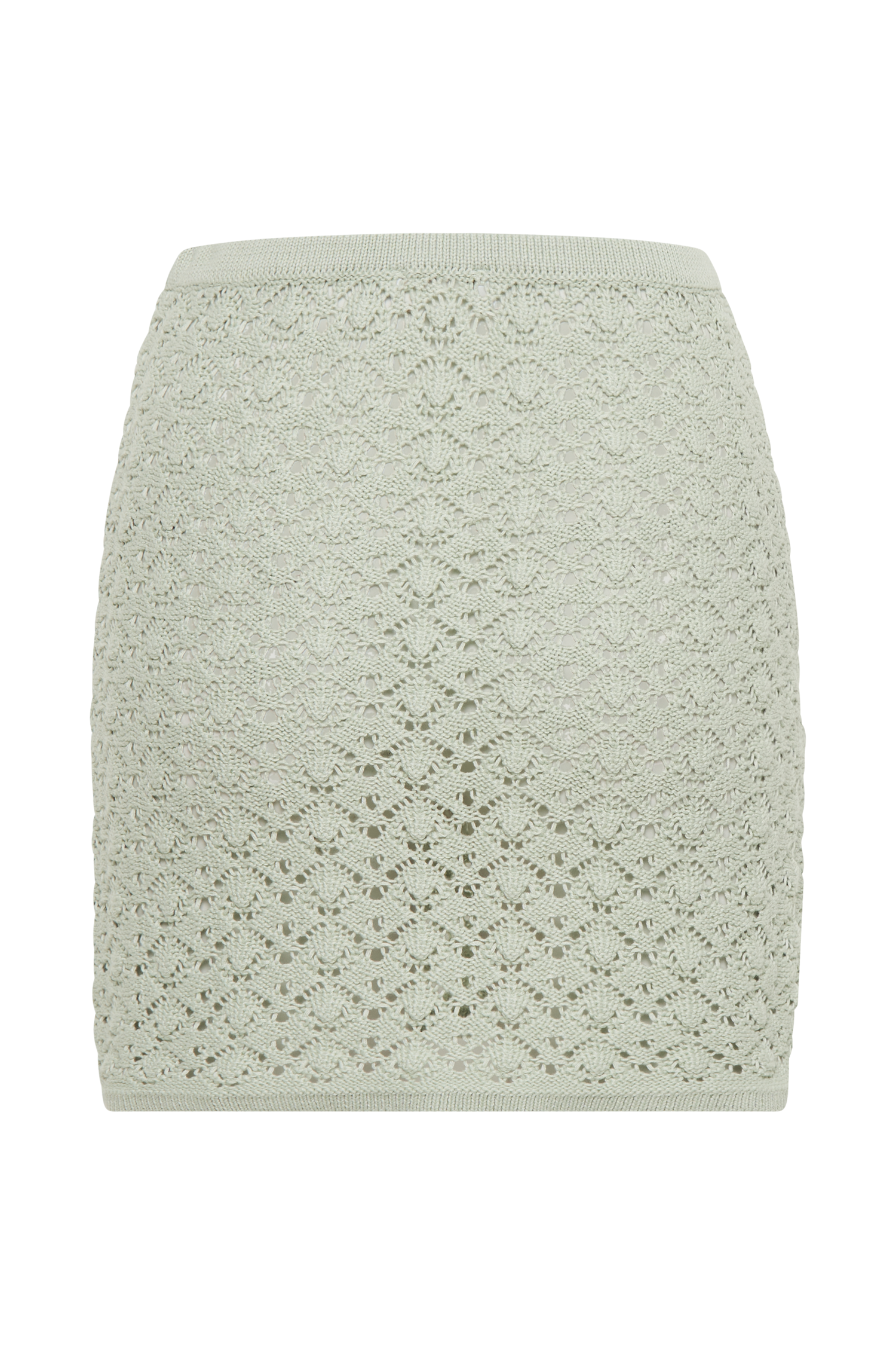Levauro  Murphy A-Line Örgü Mini Etek - Pastel Yeşil