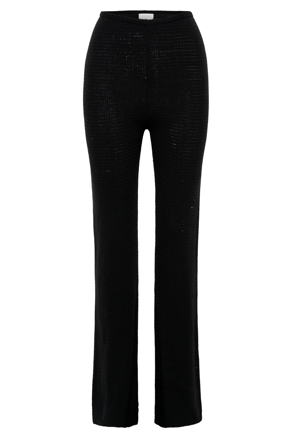 Levauro Ridley Düz Paça Örgü Pantolon - Siyah