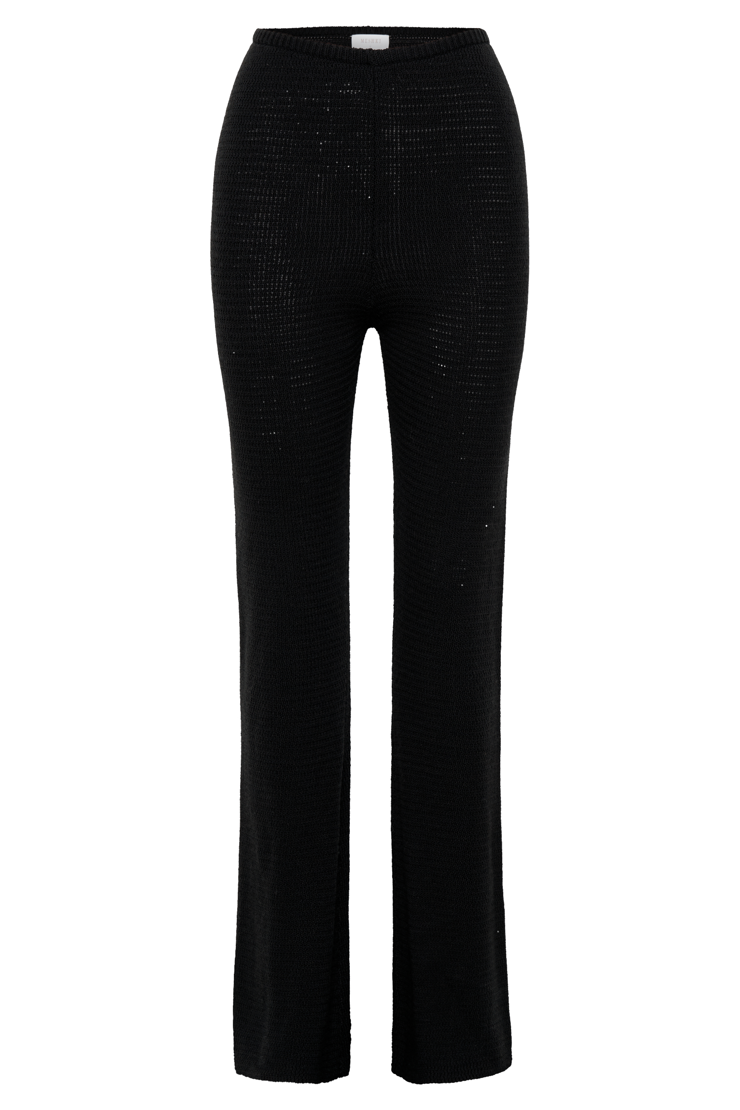 Levauro Ridley Düz Paça Örgü Pantolon - Siyah