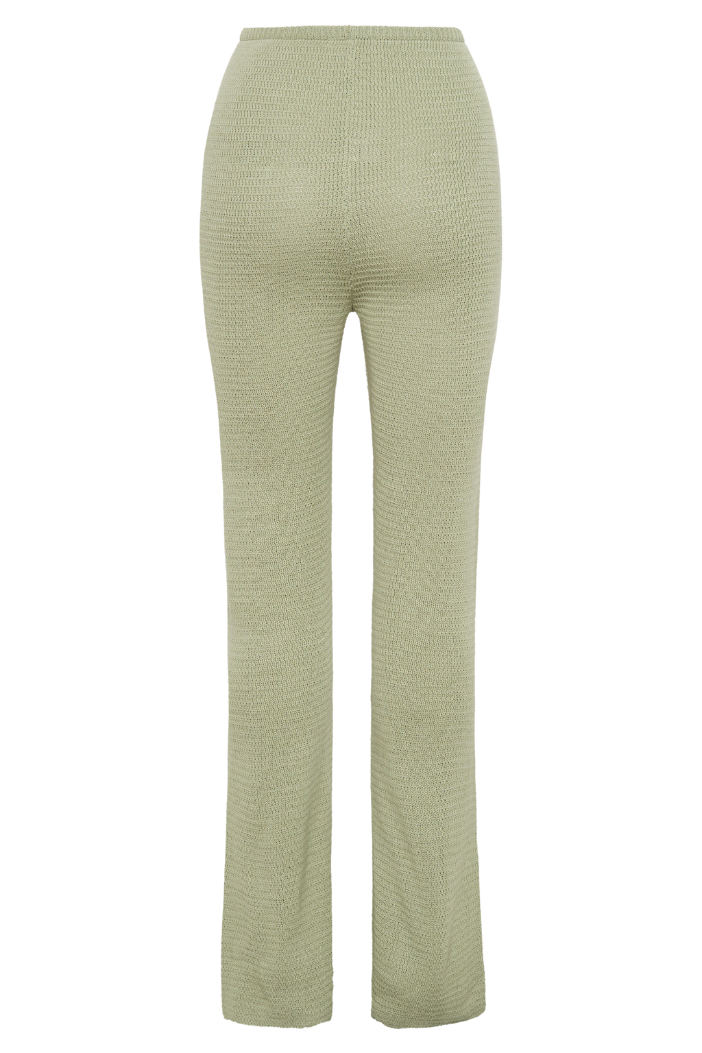 Levauro Ridley Düz Paça Örgü Pantolon - Pastel Yeşil
