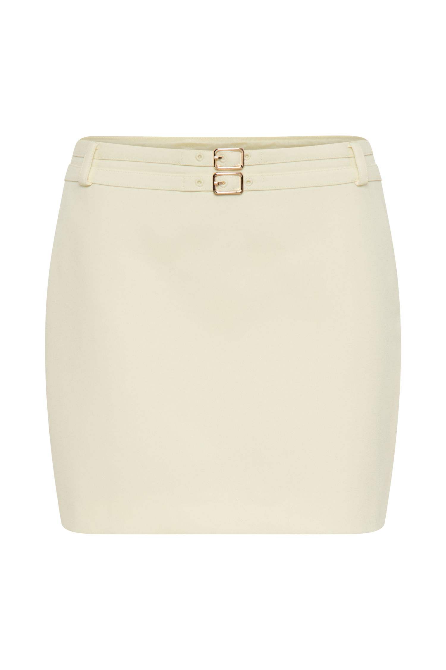 ROF Letitia Tokalı Mini Etek Takım Elbise - Pastel Limon