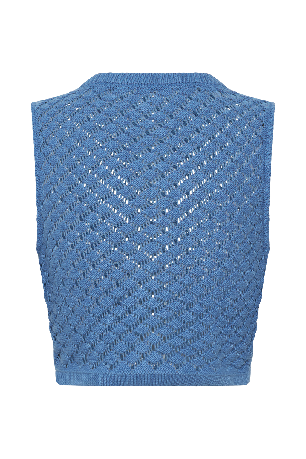 Levauro  Lorenza Tığ İşi Düğmeli Crop Top - Cezayir Menekşesi