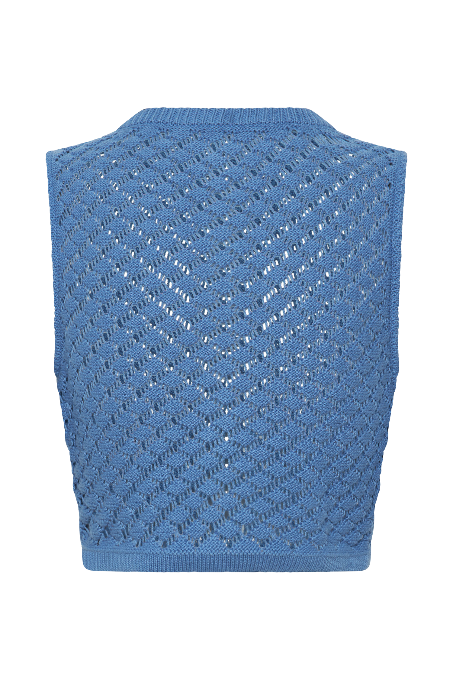 Levauro  Lorenza Tığ İşi Düğmeli Crop Top - Cezayir Menekşesi
