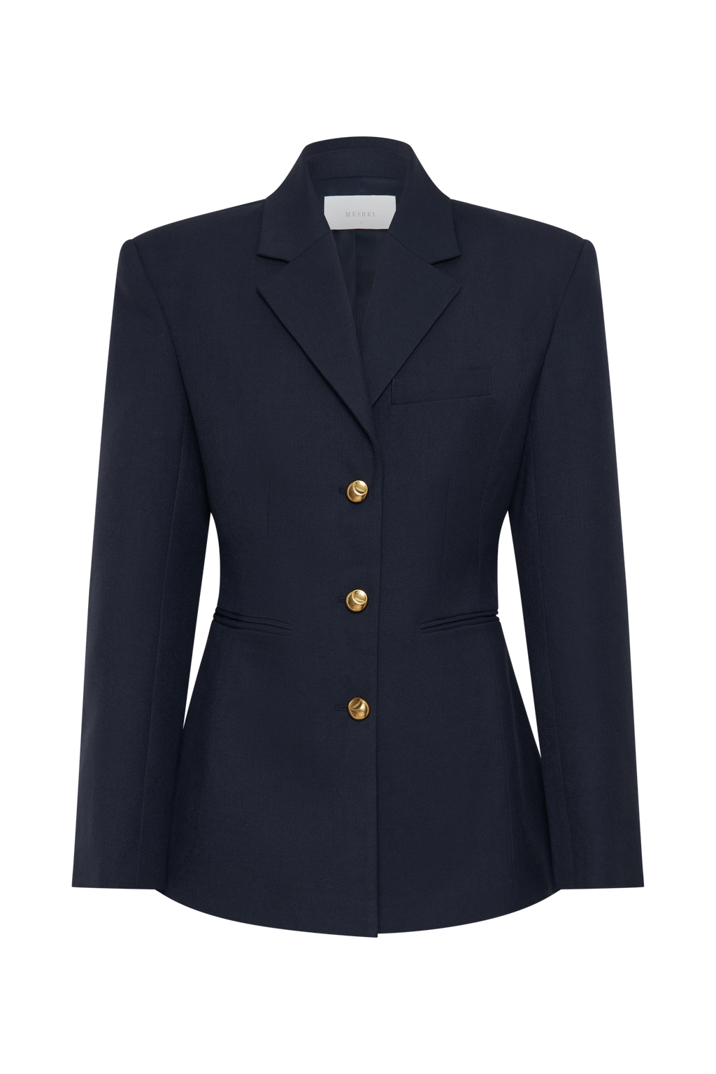 Levaru Bellamy Cinched Blazer - Koyu Lacivert