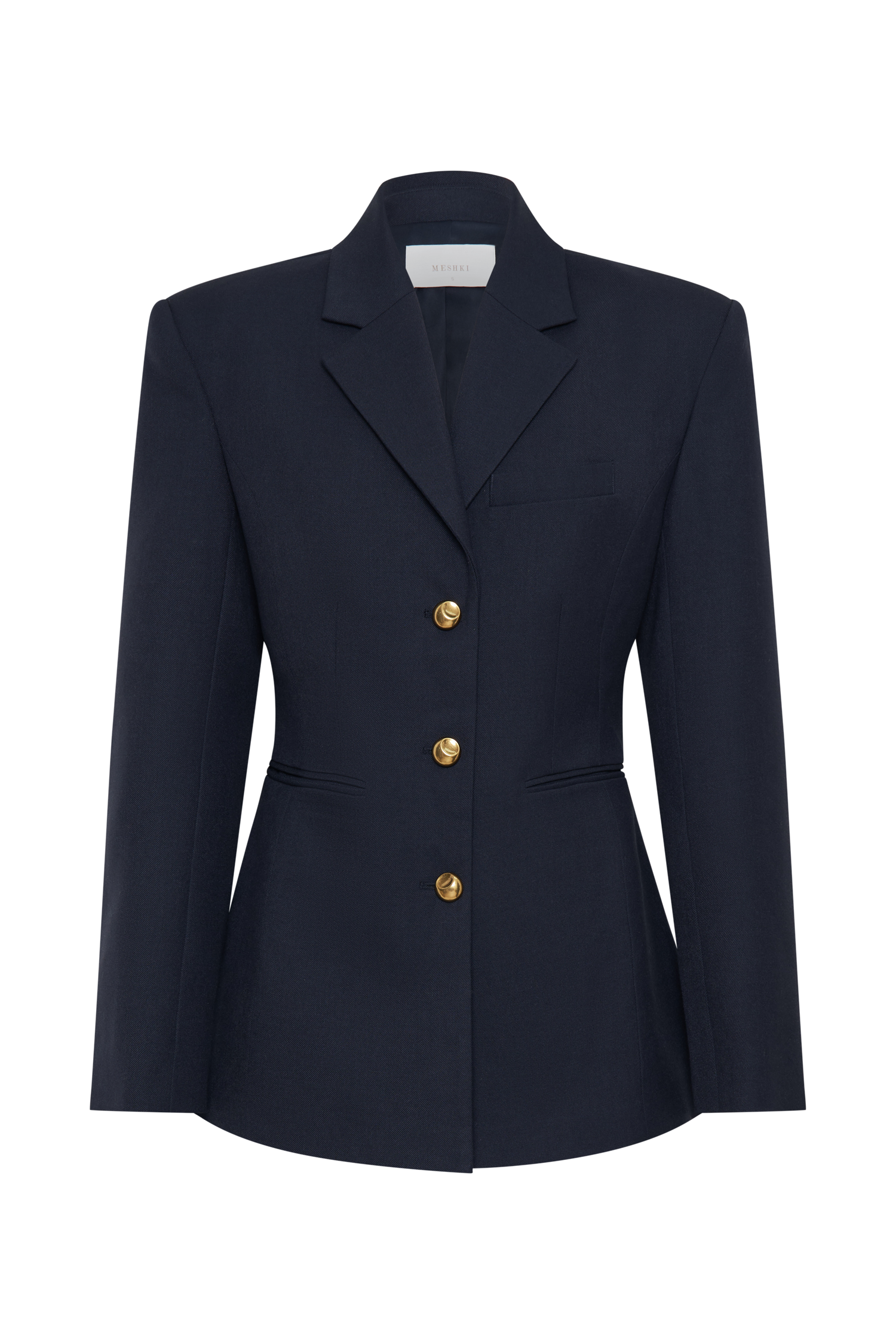 Levaru Bellamy Cinched Blazer - Koyu Lacivert