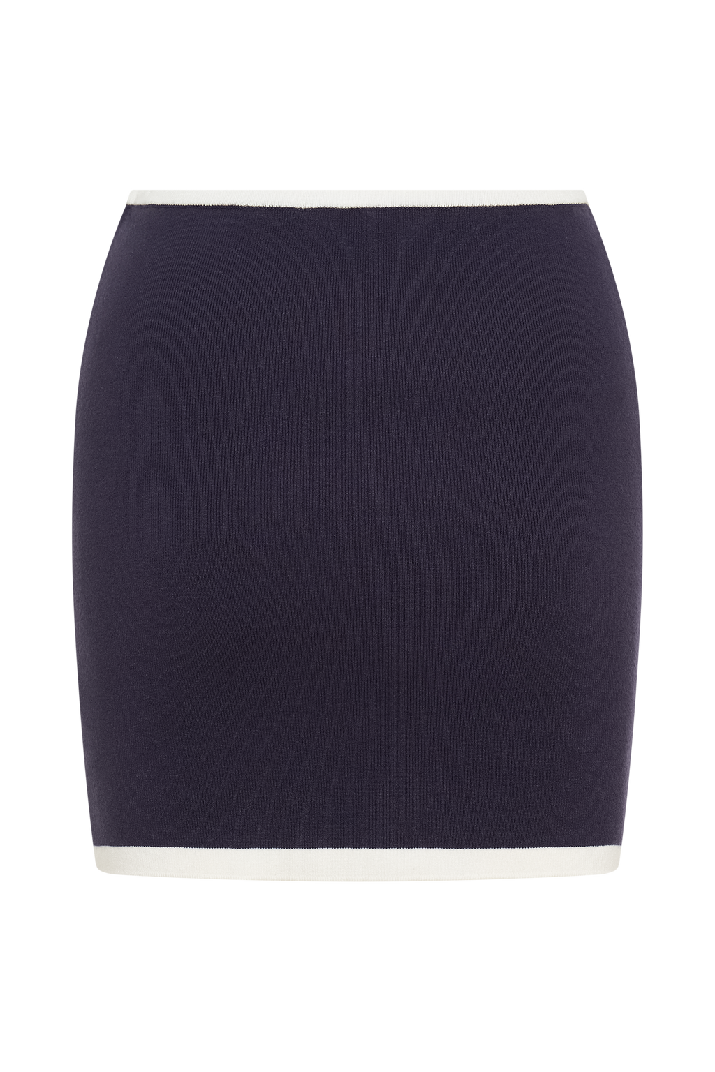 Levauro  Becky Kontrast Örgü Mini Etek - Lacivert & Fildişi