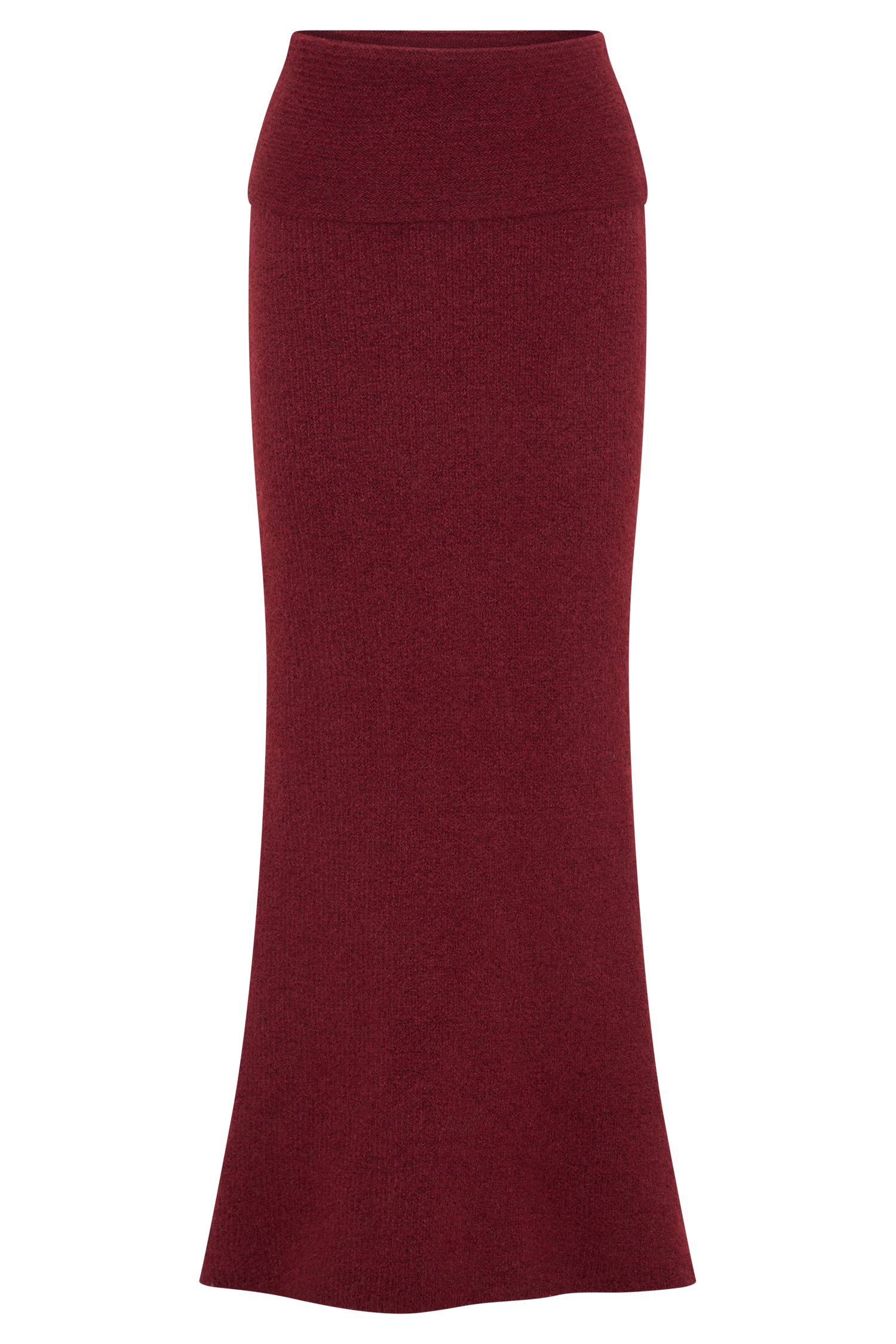 Levaru  Charlotte Örgü Uzun Etek - Merlot