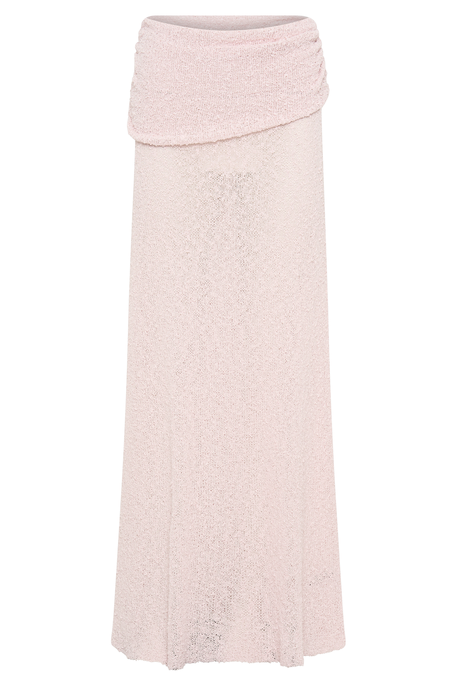 LevauroPetra Dantelli Örgü Maxi Etek - Misty Rose