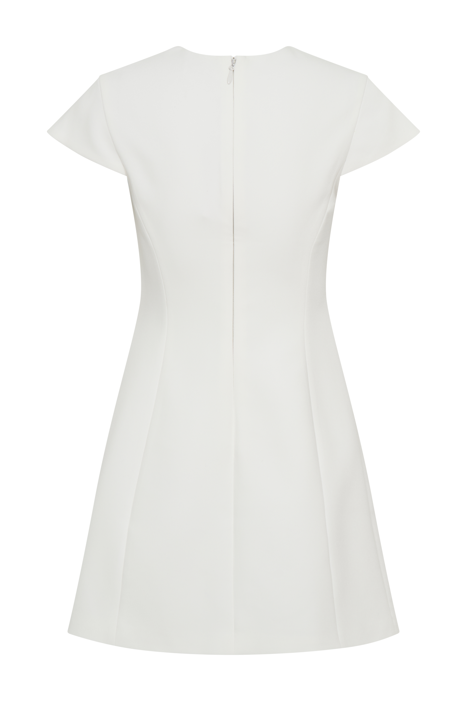 Levauro Remi Suiting Çiçek Desenli Mini Elbise - Beyaz