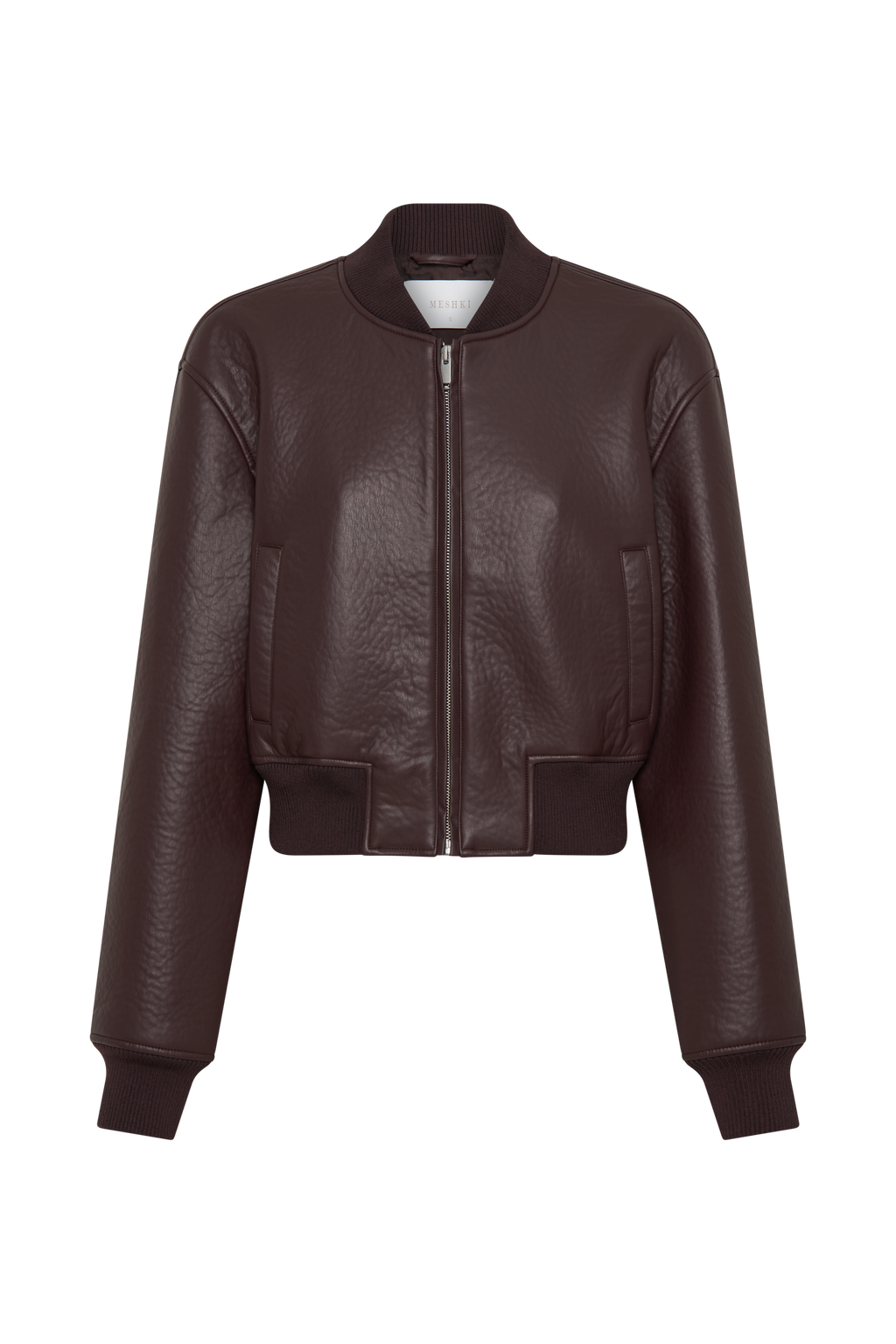 Levaru  Codi Suni Deri Bomber Ceket - Merlot