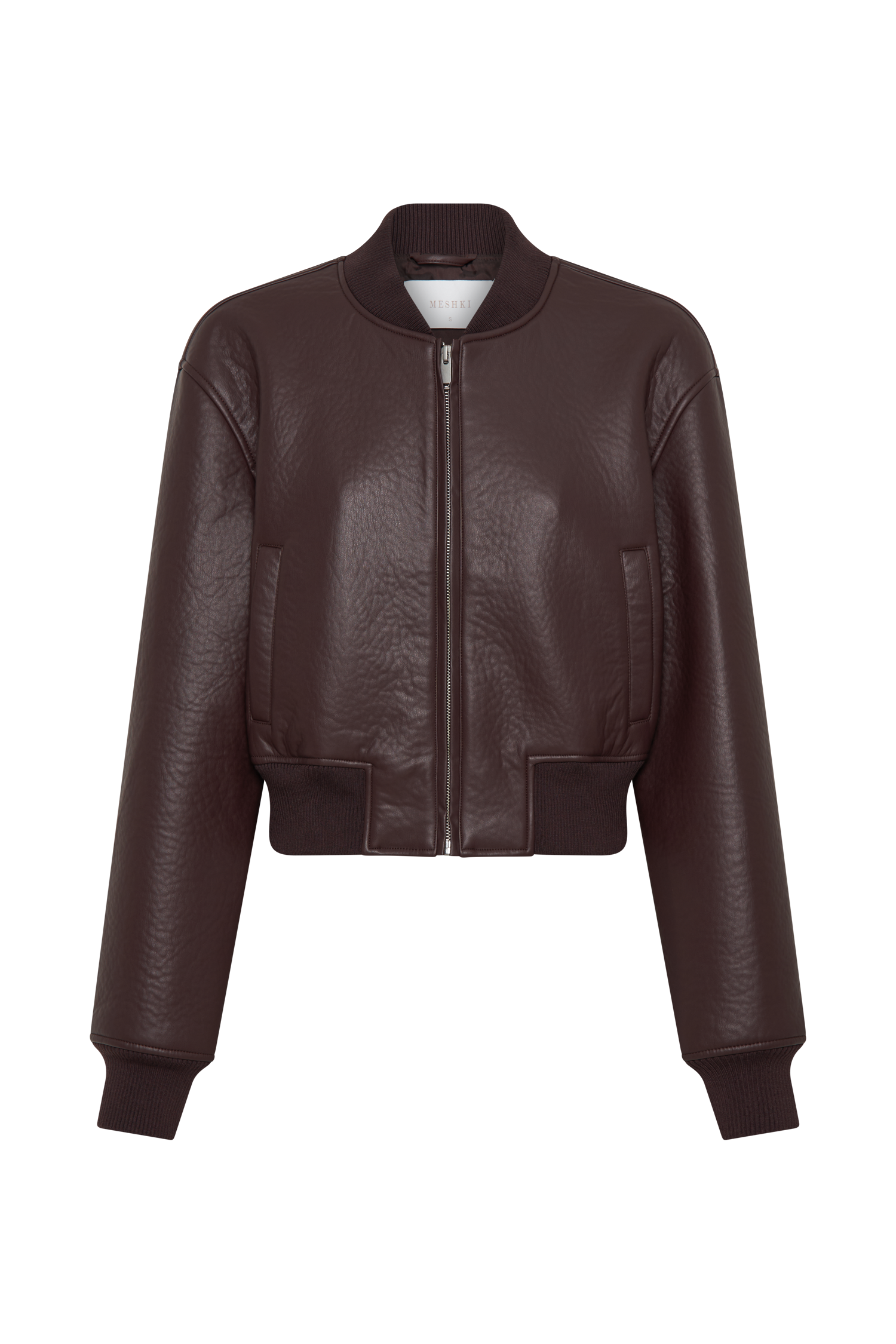 Levaru  Codi Suni Deri Bomber Ceket - Merlot