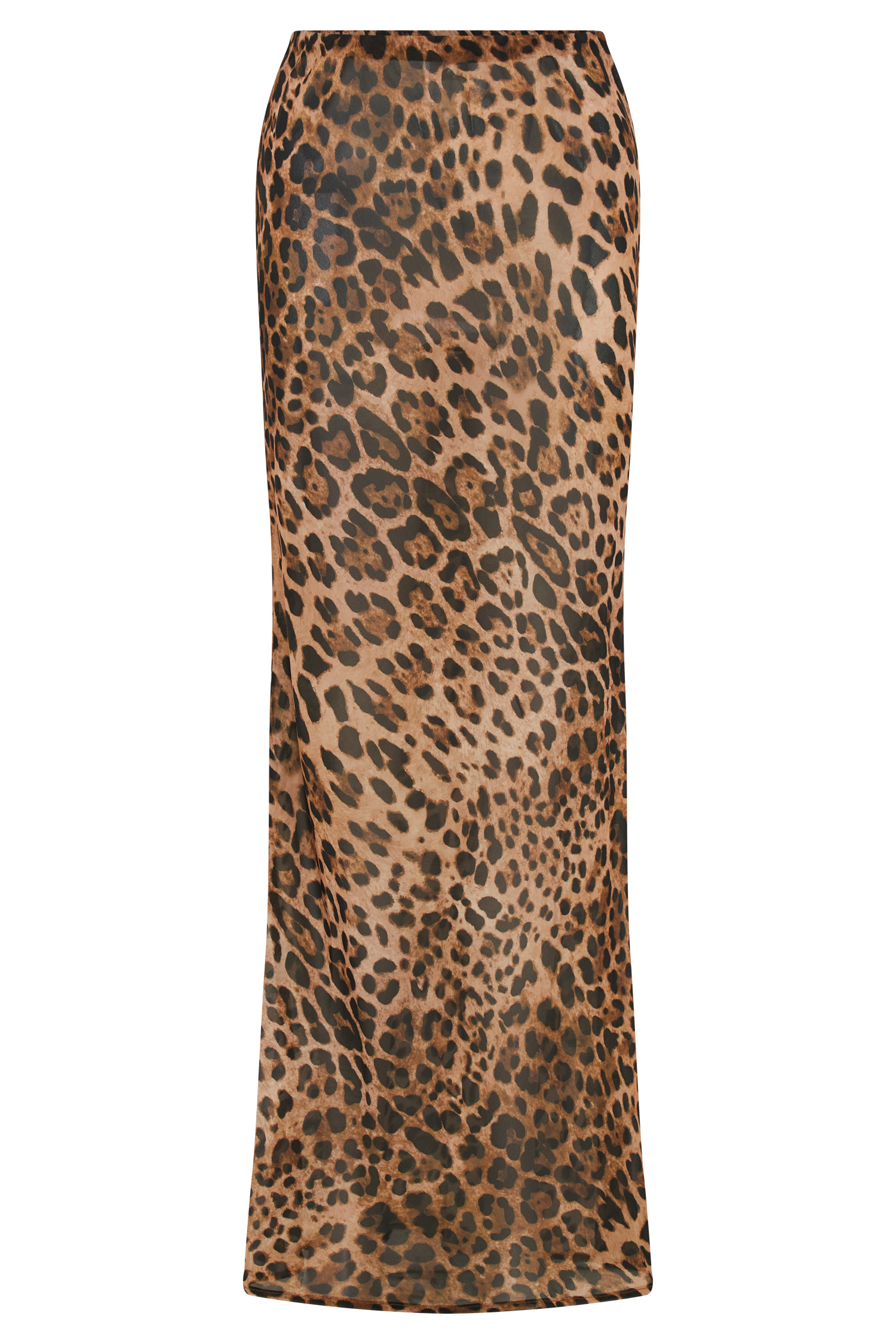 Levauro  Yvonne Şifon Maxi Etek - Leopar Desenli