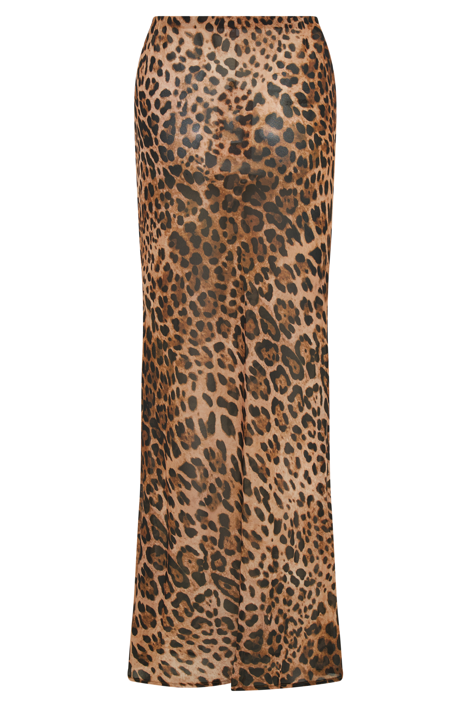 Levauro  Yvonne Şifon Maxi Etek - Leopar Desenli