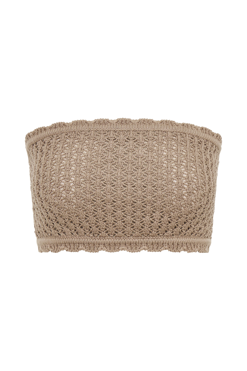 Levauro Serina Örgü Crop Top - Taupe