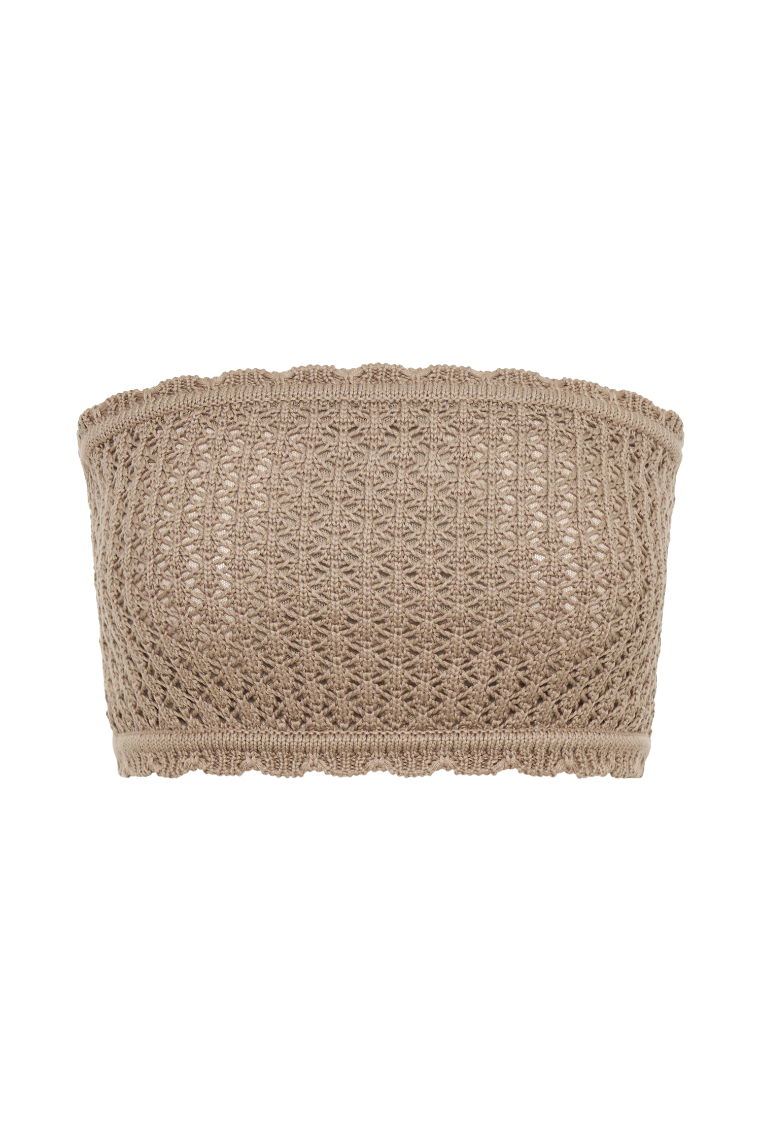 Levauro Serina Örgü Crop Top - Taupe
