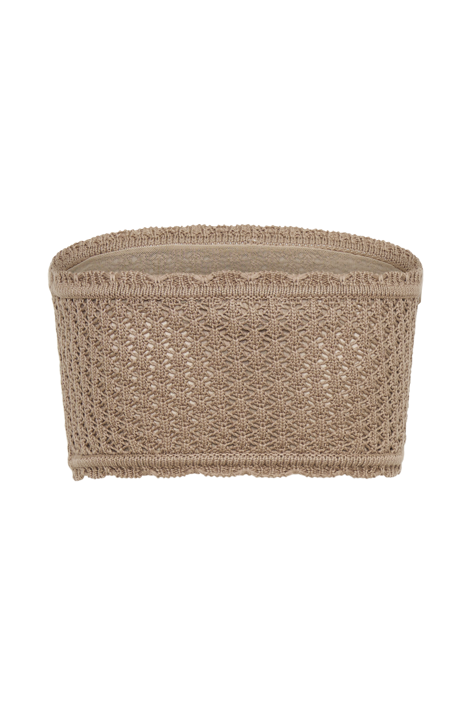 Levauro Serina Örgü Crop Top - Taupe