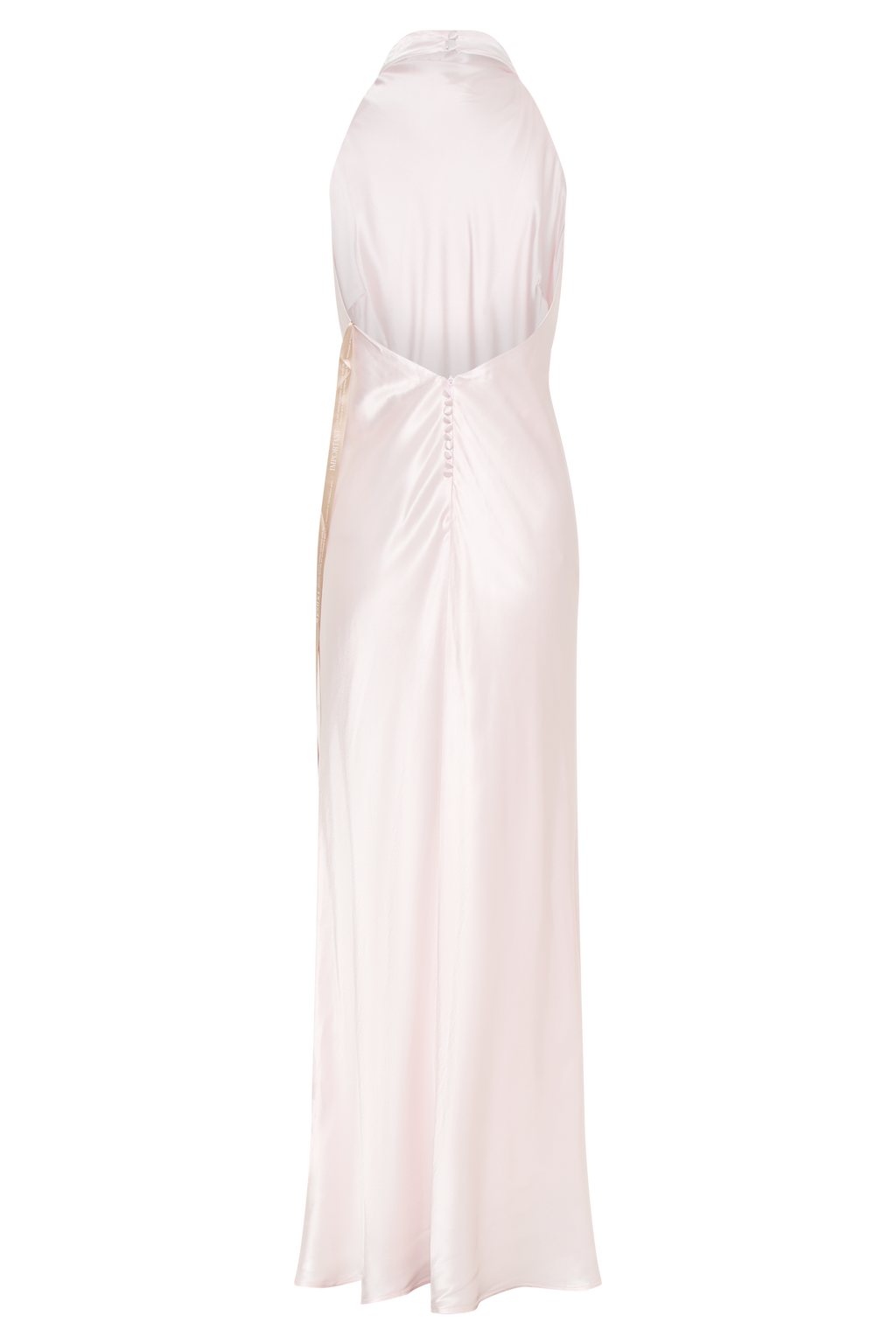 Levauro  Esther Yanardöner Saten Cowl Maxi Elbise - Soluk Pembe
