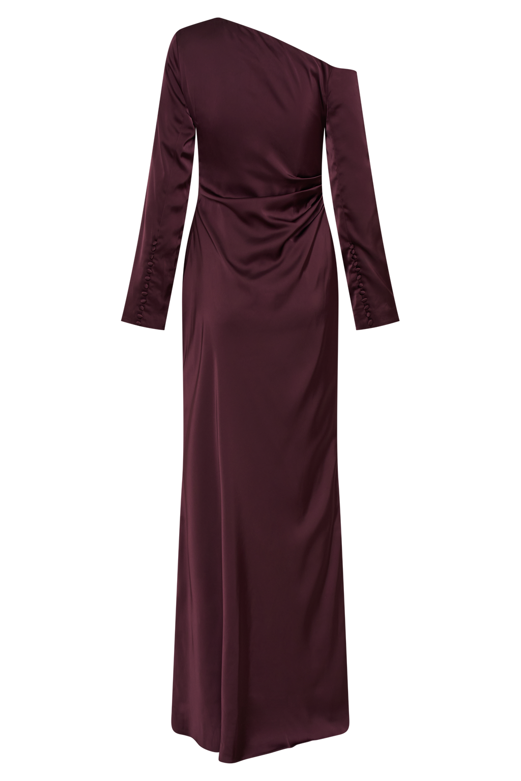 Levauro Avery Uzun Kollu Maxi Elbise - Mürdüm