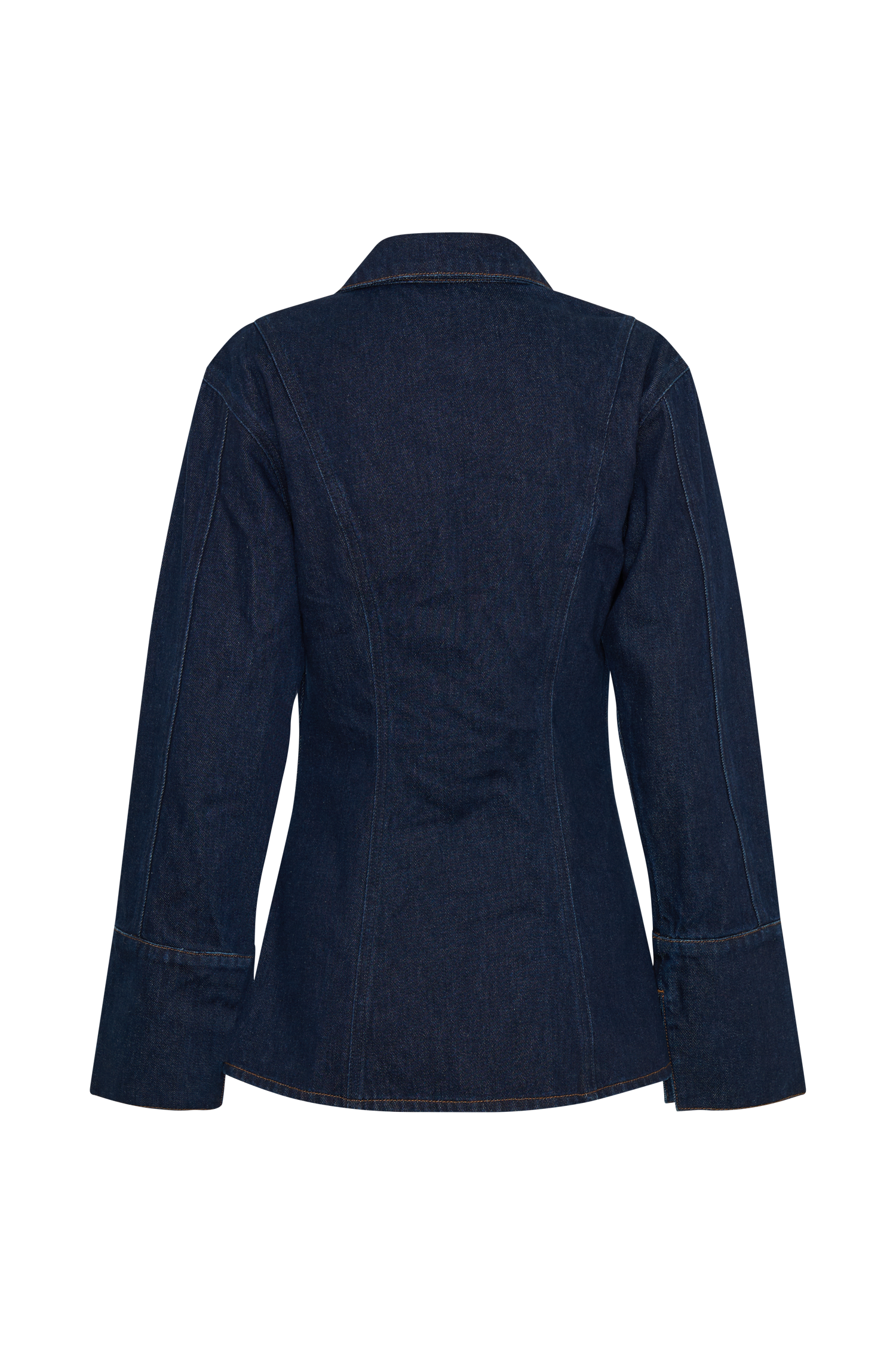 Levaru Jericho Asimetrik Denim Gömlek - İndigo Mavi