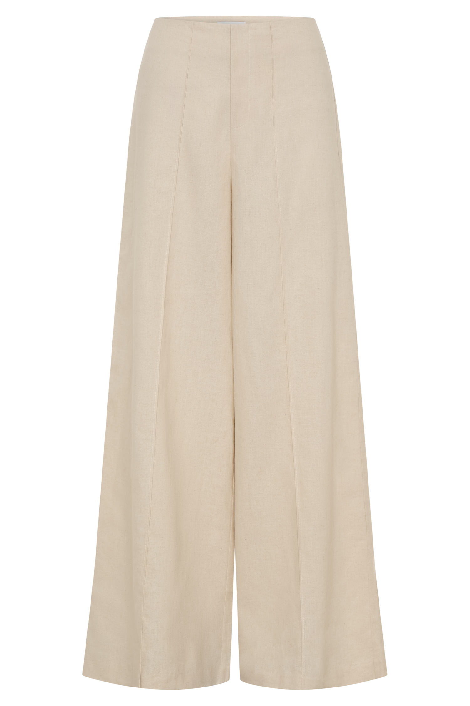 Levauro Brandi Keten Düz Paça Pantolon - Wheat Marle