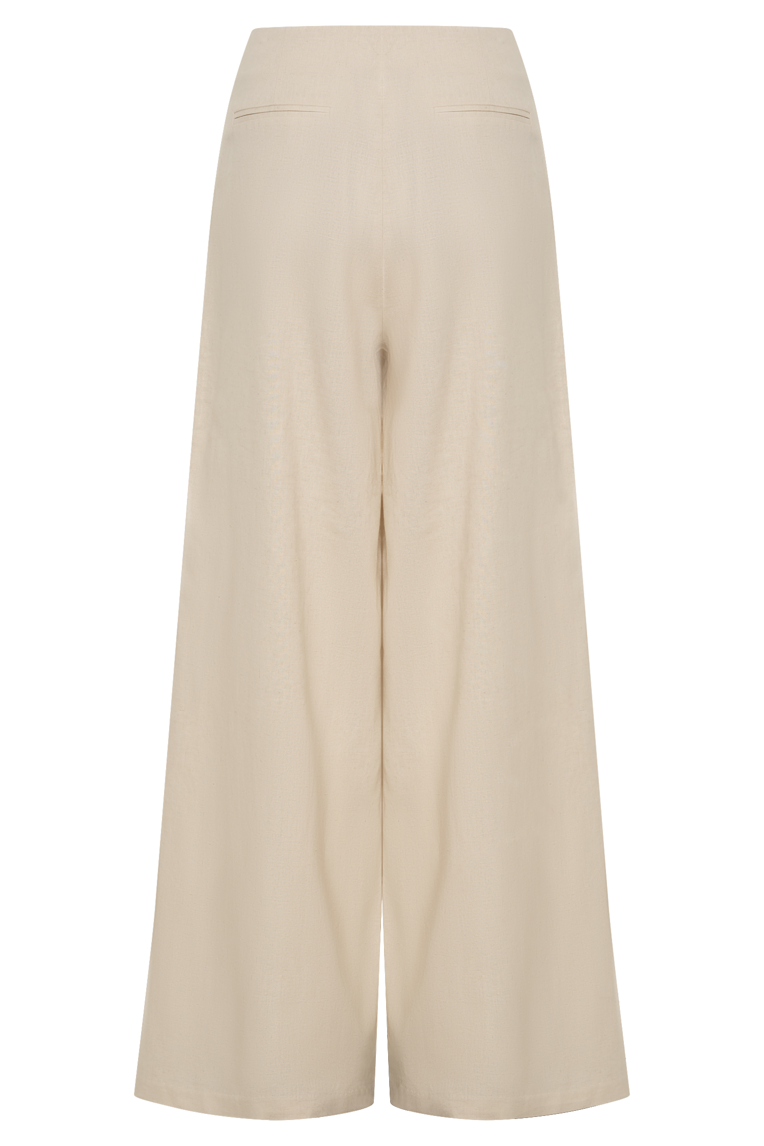 Levauro Brandi Keten Düz Paça Pantolon - Wheat Marle